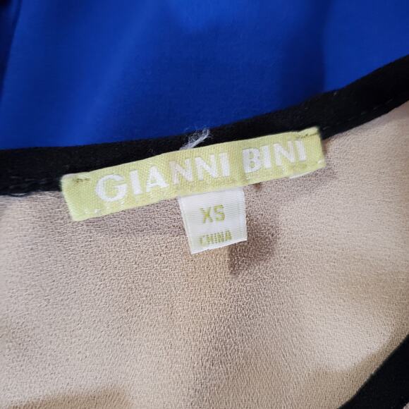 Gianni Bini Scalloped Lace Color Block Fit & Flare Mini Dress Women's Size XS - Picture 7 of 10